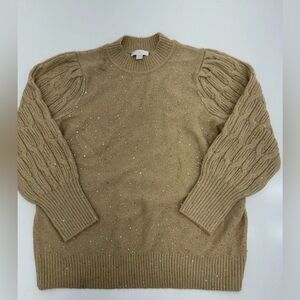 Belle by Kim Gravel Sparkling Tan Sweater
